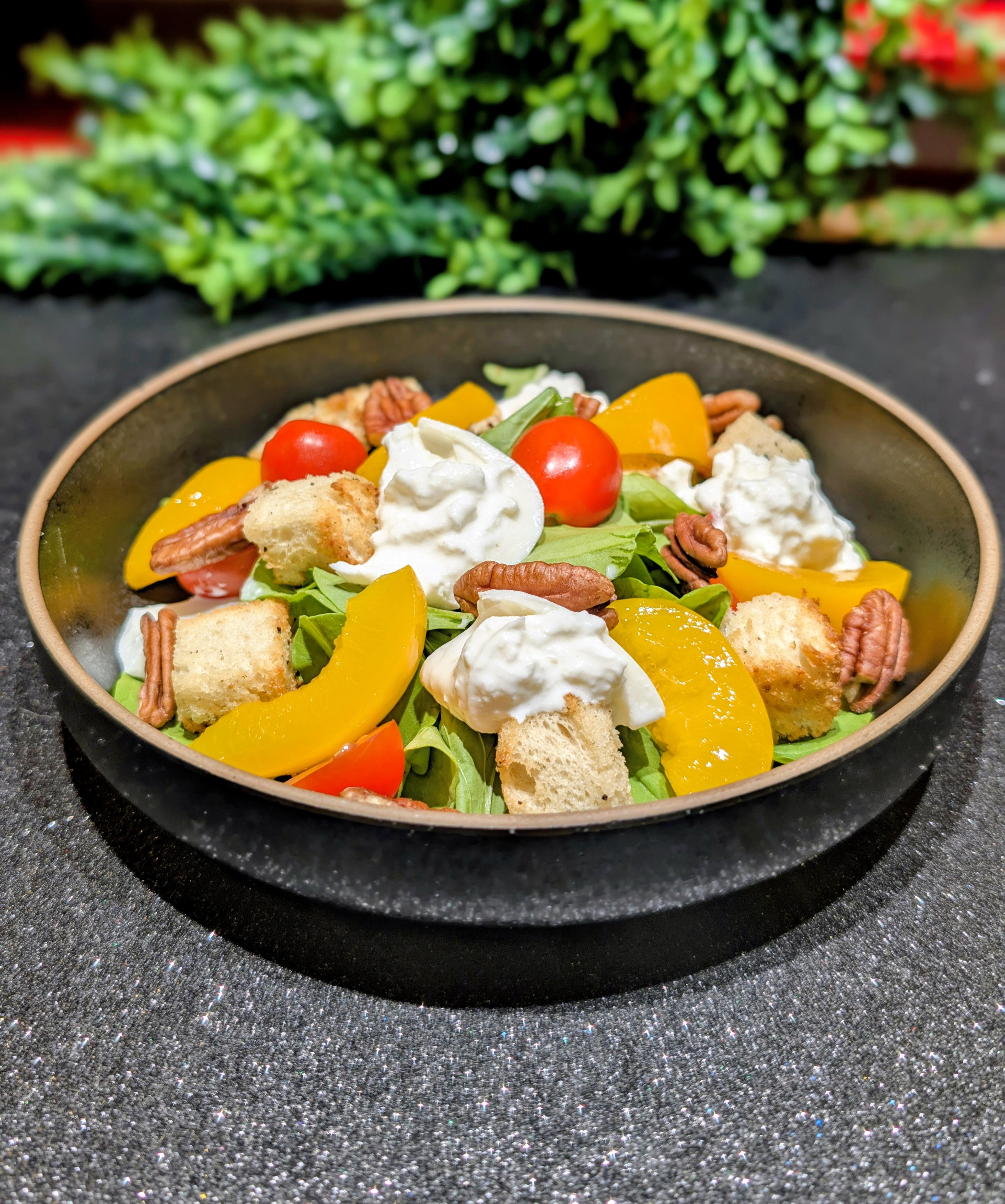 Peach Buratta Salad